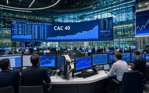 Capgemini SE (ISIN FR0000125338) ist im CAC 40 gelistet, dargestellt in editorieller Börsen-Trading-Floor-Szene - Foto: THN