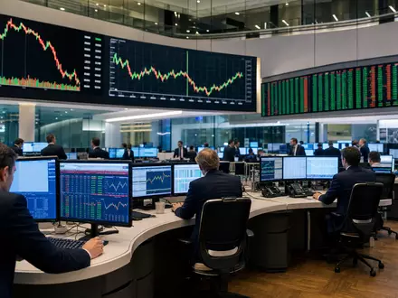 Siemens Energy AG (DE000ENER6Y0) notiert im DAX, hier ein Trading-Floor mit Kurscharts des Energiesektors - Foto: THN