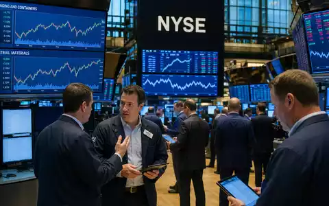 Sealed Air Corp. (US81211K1007): Börsen-Editorial mit Händlern vor Bildschirmen mit Verpackungssektor-Charts an der NYSE - Foto: THN