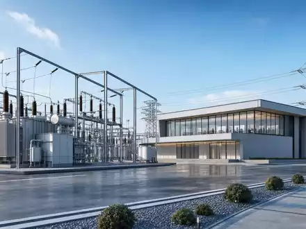 Modernes 3D-Architektur-Render eines Umspannwerks reprÀsentiert die Netzinfrastruktur des Energieversorgers Sempra mit ISIN US8168511090 - Foto: THN