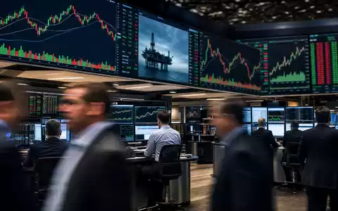 Börsen-Editorial-Foto mit Energie-Aktiencharts auf belebtem Trading-Floor symbolisiert die Kursentwicklung der Sempra-Aktie ISIN US8168511090 - Foto: THN