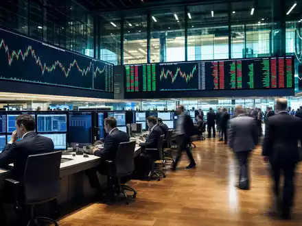 secunet Security Networks DE0007276503 dokumentiert Börsen-Editorial mit Trading-Floor und technologiebezogenen Aktiencharts Frankfurt - Foto: THN