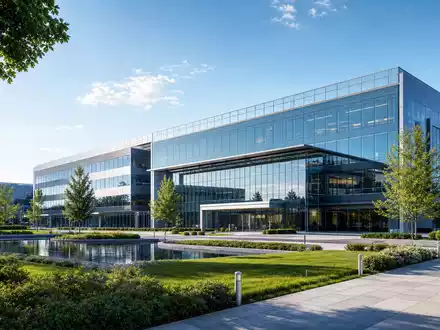 Schaeffler AG (DE000SHA0100) betreibt Forschungscampusgebäude, visualisiert hier als zeitgenössischer Architektur-Render mit moderner Glasfassade - Foto: THN