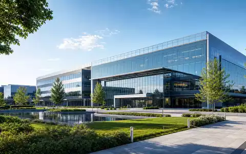 Schaeffler AG (DE000SHA0100) betreibt Forschungscampusgebäude, visualisiert hier als zeitgenössischer Architektur-Render mit moderner Glasfassade - Foto: THN