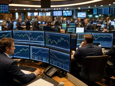 Hugo Boss AG DE000A1PHFF7 – Redaktionelles Bild eines MDAX-Handelsraums mit sektorspezifischen Konsumgüter-Aktiencharts - Foto: THN