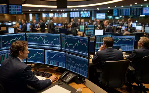 Hugo Boss AG DE000A1PHFF7 – Redaktionelles Bild eines MDAX-Handelsraums mit sektorspezifischen Konsumgüter-Aktiencharts - Foto: THN