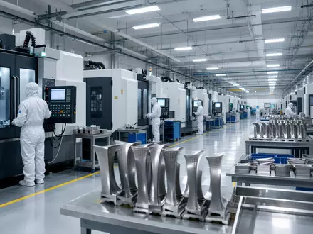 Howmet Aerospace US4432011082 Präzisionsfertigung von Triebwerkskomponenten in einer modernen Luft- und Raumfahrtfabrik - Foto: THN