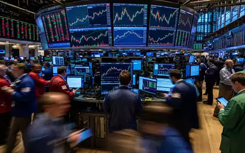Howmet Aerospace US4432011082 NYSE Börsenparkett mit Händlern und sektorspezifischen Aerospace-Aktiencharts auf großen Bildschirmen - Foto: THN