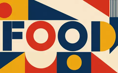 Sysco Corp. (US8718291078) inspiriert ein Bauhaus-Poster mit geometrischen Formen und dem Sektor-Wort FOOD - Foto: THN