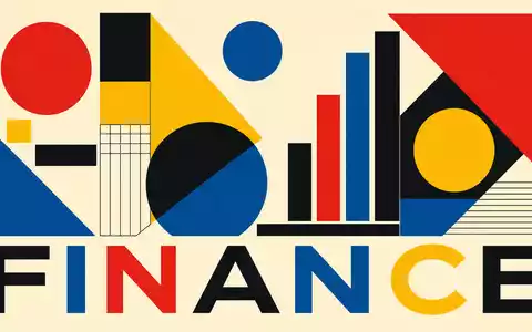 Geometrisches Bauhaus-Poster mit Sektor-Text FINANCE steht sinnbildlich für T. Rowe Price Group, ISIN US74144T1088, Finanzbranche - Foto: THN