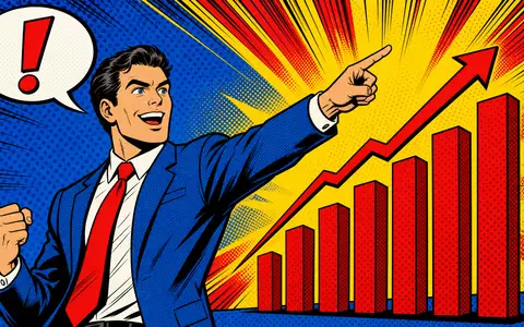 Farbenfrohe Pop-Art-Comicszene mit steigendem Chart passt zum Wachstum von T. Rowe Price Group, ISIN US74144T1088 - Foto: THN