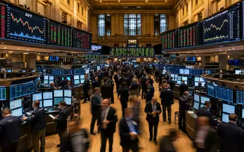 Avery Dennison Corp. ISIN US0536111091 NYSE Handelsparkett mit AVY Kurs auf digitalen Anzeigetafeln - Foto: THN