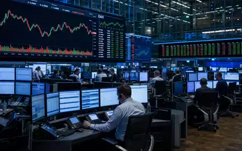 Aurubis AG Xetra Handelssaal Frankfurt mit Kupferpreis Charts, Händlern und DAX Kursanzeige, ISIN DE0006766504 - Foto: THN