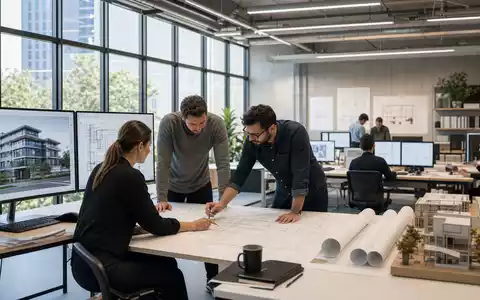 Autodesk Inc. ermöglicht mit CAD-Software US0527691069 kollaboratives Arbeiten in modernen ArchitekturbĂŒros weltweit - Foto: THN