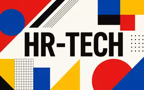Bauhaus Poster mit geometrischen Formen für Automatic Data Processing US0530151036 im HR Tech Sektor - Foto: THN