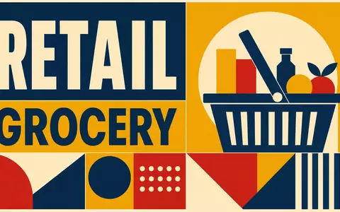 J Sainsbury plc GB00B019KW72 wird als geometrisches Bauhaus-Poster mit Sektor-Begriffen RETAIL GROCERY gestaltet - Foto: THN