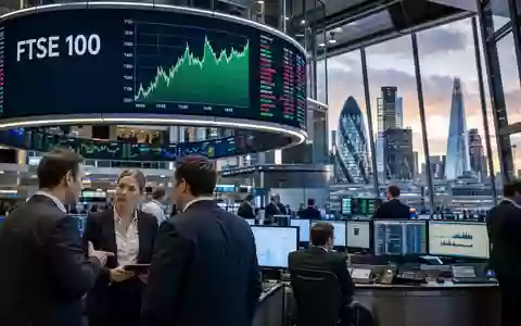 J Sainsbury plc GB00B019KW72 wird redaktionell mit Trading-Floor der Londoner Börse und FTSE 100 dargestellt - Foto: THN