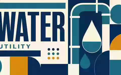 Severn Trent Plc (GB0009697037) gehört zum Sektor WATER und UTILITY, dargestellt in einem geometrischen Bauhaus-Poster-Design - Foto: THN