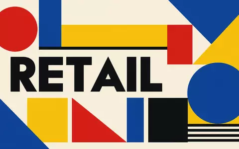 Ross Stores Inc. (US7782961038) gehört zur Branche Einzelhandel, dargestellt als Bauhaus-Poster mit dem Wort RETAIL - Foto: THN