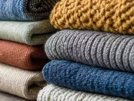 Ross Stores Inc. (US7782961038) verkauft Textilien, hier als Makroaufnahme gestapelter Stoffe und Gewebearten gezeigt - Foto: THN