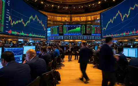 Constellation Energy Börsenparkett US21037T1097 mit Händlern und Energiecharts auf riesigen NASDAQ Bildschirmen - Foto: THN