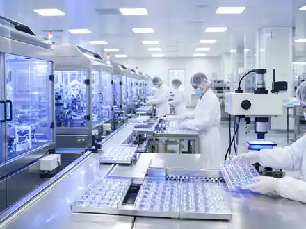 CooperCompanies Reinraum-Produktion US21664P1039 zeigt automatisierte Kontaktlinsen-Fertigungslinien mit optischer Qualitätsprüfung im sterilen Reinraumbereich - Foto: THN
