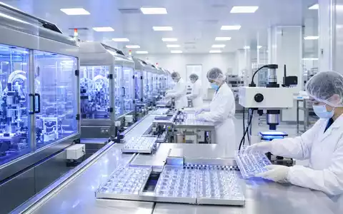 CooperCompanies Reinraum-Produktion US21664P1039 zeigt automatisierte Kontaktlinsen-Fertigungslinien mit optischer Qualitätsprüfung im sterilen Reinraumbereich - Foto: THN