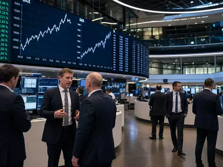 Börsen-Editorial mit DAX-Charts symbolisiert den Xetra-Handel von Henkel AG & Co. KGaA Vz, ISIN DE0006048432 - Foto: THN