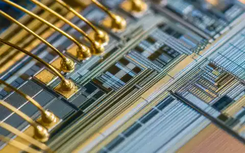 Infineon Technologies AG (DE0006231004) entwickelt Mikrochips, hier als eindrucksvolle Makroaufnahme einer Chip-Oberfläche mit Bonddrähten gezeigt - Foto: THN