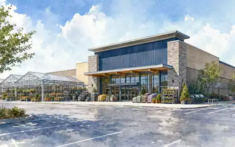 Aquarell-Illustration eines Baumarkt-Gebäudes steht sinnbildlich für die Aktie The Home Depot Inc., ISIN US4370761029 - Foto: THN