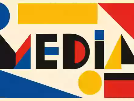 Bauhaus-Poster mit geometrischen Formen symbolisiert die Medienbranche von WPP plc (ISIN JE00B8KF9B49) grafisch - Foto: THN