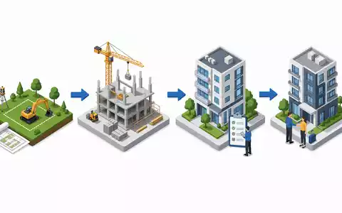 Isometrisches Diagramm der gesamten Wertschöpfungskette illustriert typische Geschäftsprozesse der Mobimo Holding AG CH0011108872 - Foto: THN