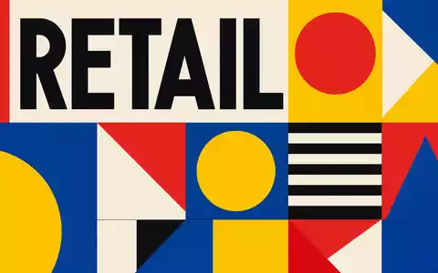 Bauhaus-Poster mit geometrischen Formen und Sektor-Text symbolisiert den Einzelhandelssektor der Kesko Oyj Aktie FI0009000202 - Foto: THN