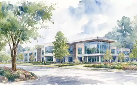 Ingersoll Rand Hauptquartier Davidson North Carolina in zartem Aquarell gemalt, ISIN US45687V1061 Maschinenbau Sektor - Foto: THN