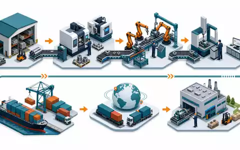 Ingersoll Rand US45687V1061 isometrisches 3D Diagramm der industriellen Wertschöpfungskette von Produktion bis Versand Maschinenbau - Foto: THN