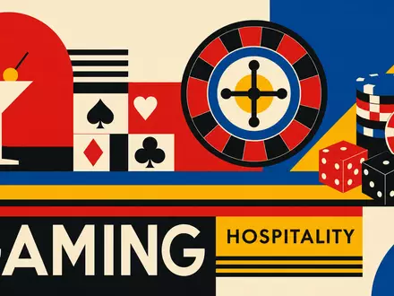 Caesars Entertainment im Bauhaus Poster Stil mit Geometrie, Gaming Sektor, ISIN US12738T1034 an der Börse - Foto: THN