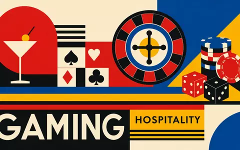 Caesars Entertainment im Bauhaus Poster Stil mit Geometrie, Gaming Sektor, ISIN US12738T1034 an der Börse - Foto: THN