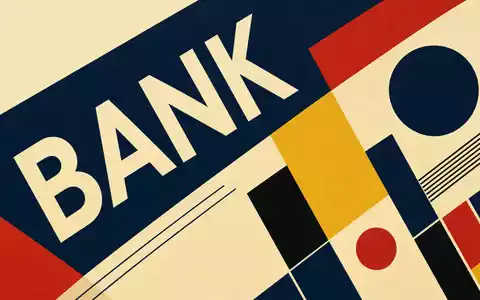 Capital One Financial Sektor BANK – Bauhaus-Poster mit geometrischen Formen und US1381731035 - Foto: THN