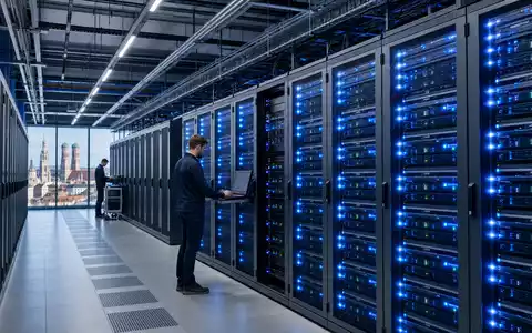 Cancom SE Rechenzentrum in München mit ISIN DE0005419105 zeigt moderne Server-Infrastruktur und Cloud-Managed-Services - Foto: THN