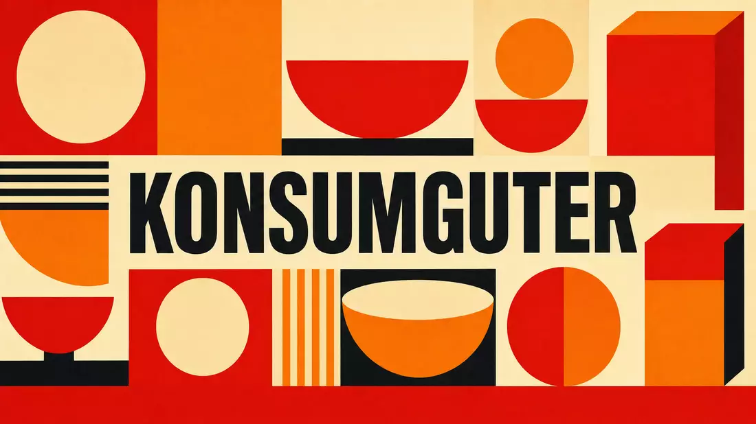 Bauhaus-Poster für Campbell Soup Co. Konsumgütersektor in Orange und Rot