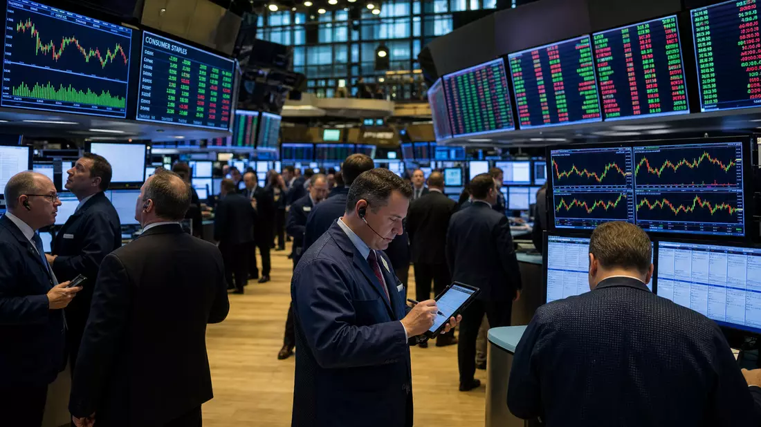 Börsen-Editorial: NYSE Trading Floor mit Konsumgüter-Kurscharts