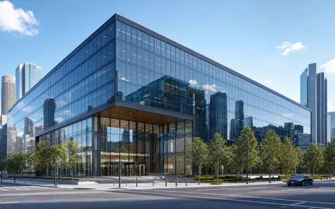 Chubb Limited Versicherungskonzern CH0044328745 mit modernem Glasfassaden-Hauptsitz im urbanen Finanzbezirk einer Großstadt - Foto: THN