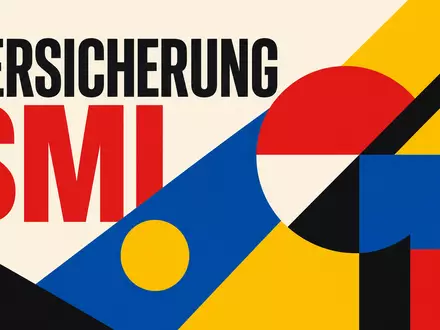 Chubb Limited Versicherungssektor CH0044328745 als Bauhaus-Plakat mit SMI und VERSICHERUNG Text und Primärfarben - Foto: THN