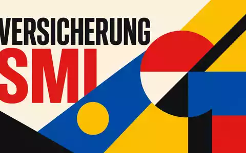 Chubb Limited Versicherungssektor CH0044328745 als Bauhaus-Plakat mit SMI und VERSICHERUNG Text und Primärfarben - Foto: THN
