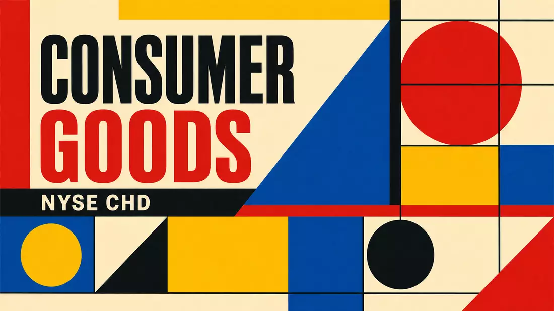 Bauhaus-Poster im Konstruktivismus-Stil mit bunten Formen und Sektor-Text CONSUMER GOODS