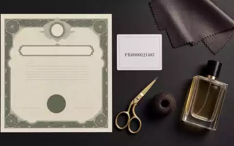 Flatlay mit Aktienzertifikat und ISIN-Karte FR0000121485 illustriert Kapitalmarkt-Präsenz von Kering S.A. anschaulich - Foto: THN