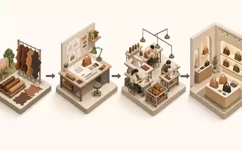 Isometrische 3D-Grafik der Wertschöpfungskette veranschaulicht Produktionsprozess von Kering S.A. ISIN FR0000121485 Gruppe - Foto: THN