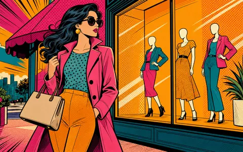 Farbenfrohe Pop-Art-Comicszene einer Modeboutique verkörpert kreativ die Markenwelt von Kering S.A. FR0000121485 - Foto: THN