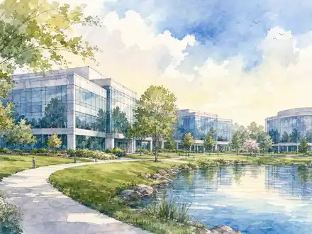 Aquarellgemälde der Firmenzentrale in New Jersey verdeutlicht den Unternehmenssitz von Kenvue ISIN US49177J1025 - Foto: THN