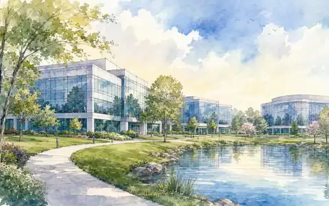 Aquarellgemälde der Firmenzentrale in New Jersey verdeutlicht den Unternehmenssitz von Kenvue ISIN US49177J1025 - Foto: THN